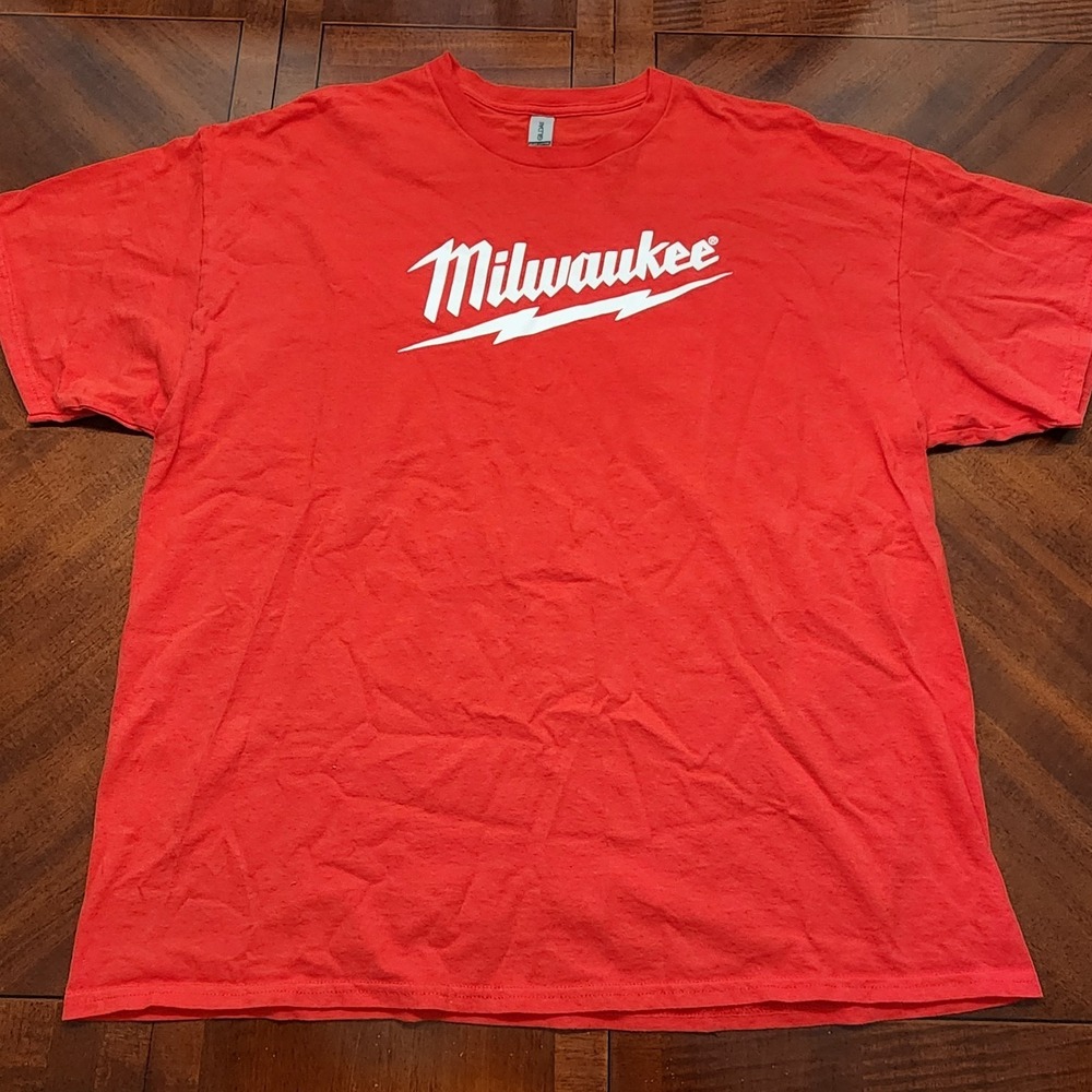 Milwaukee Tools Men's 2XL T-Shirt Cotton Red My Tool Last Longer Than Your Tool - Picture 3 of 8